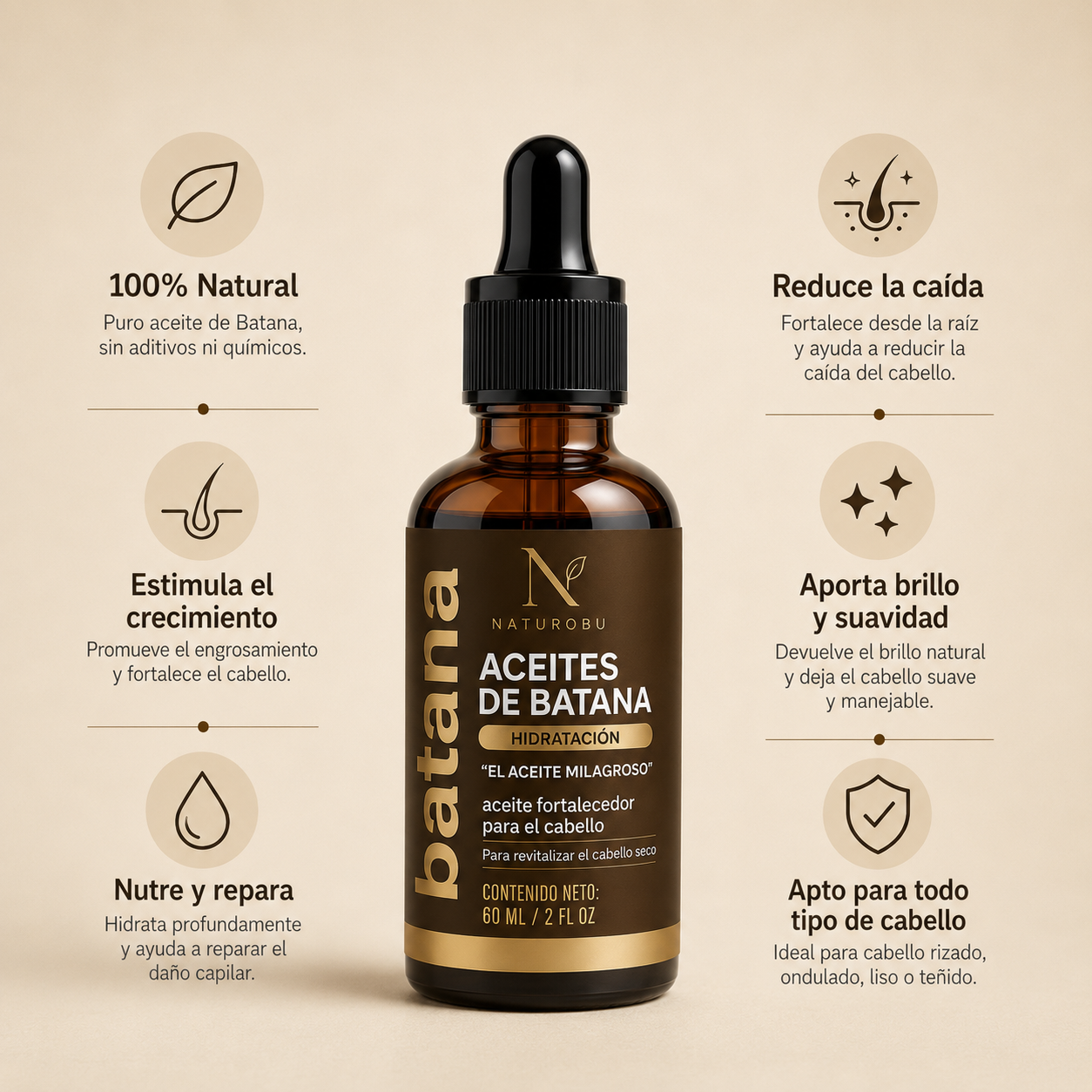 Naturobu® Aceite de Batana 60ml