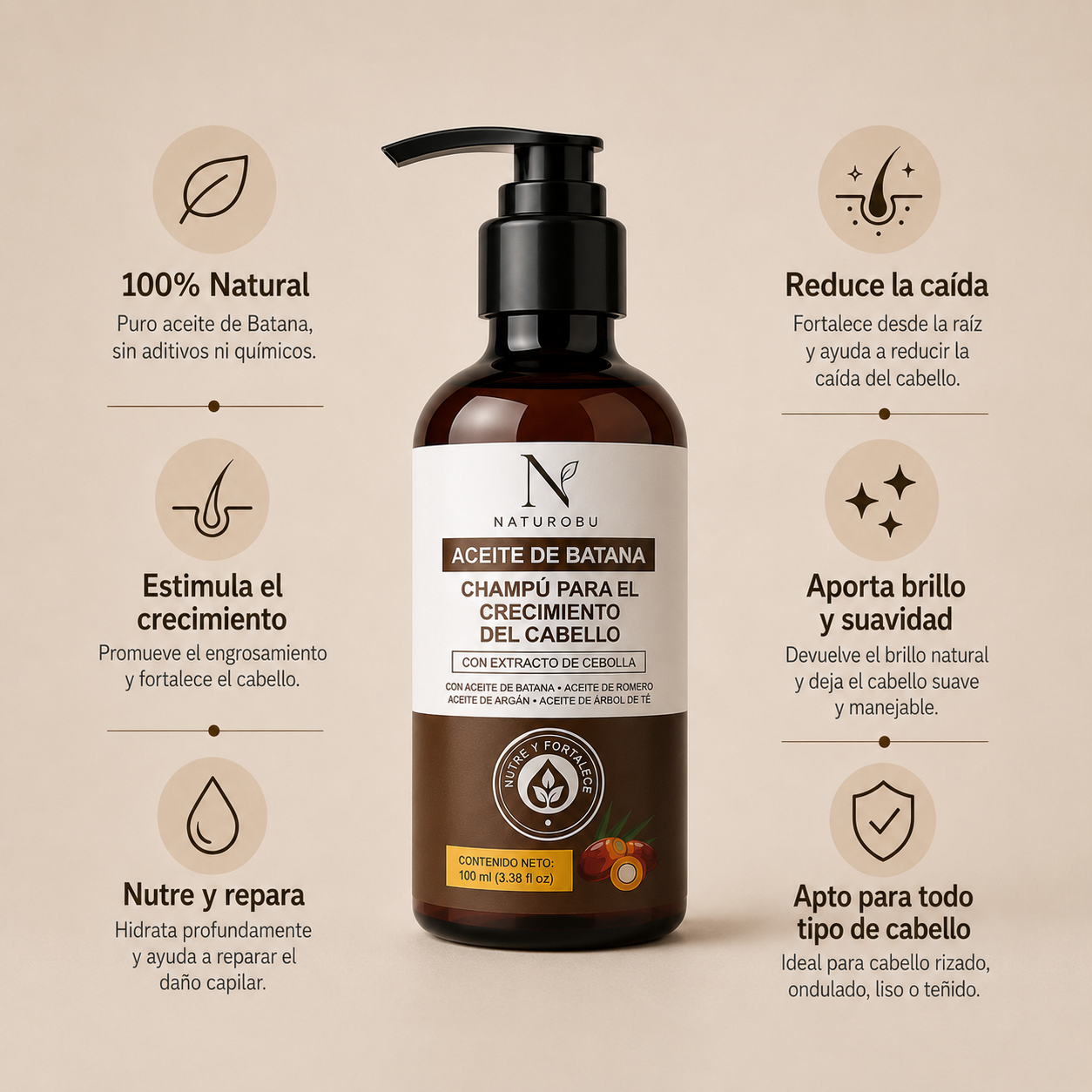 Naturobu® Champú de Batana 100ml