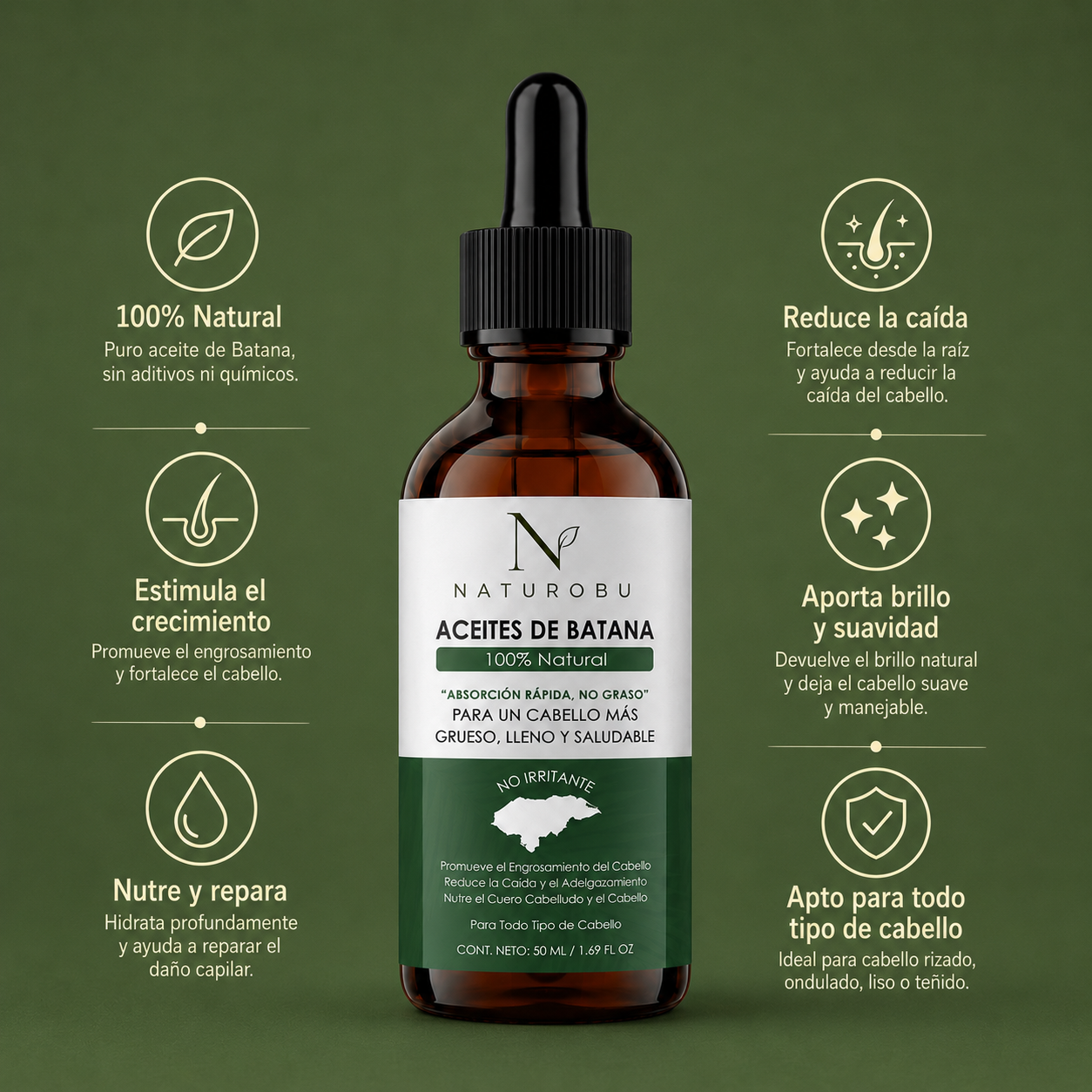 Naturobu® Aceite de Batana Refinado 50ml