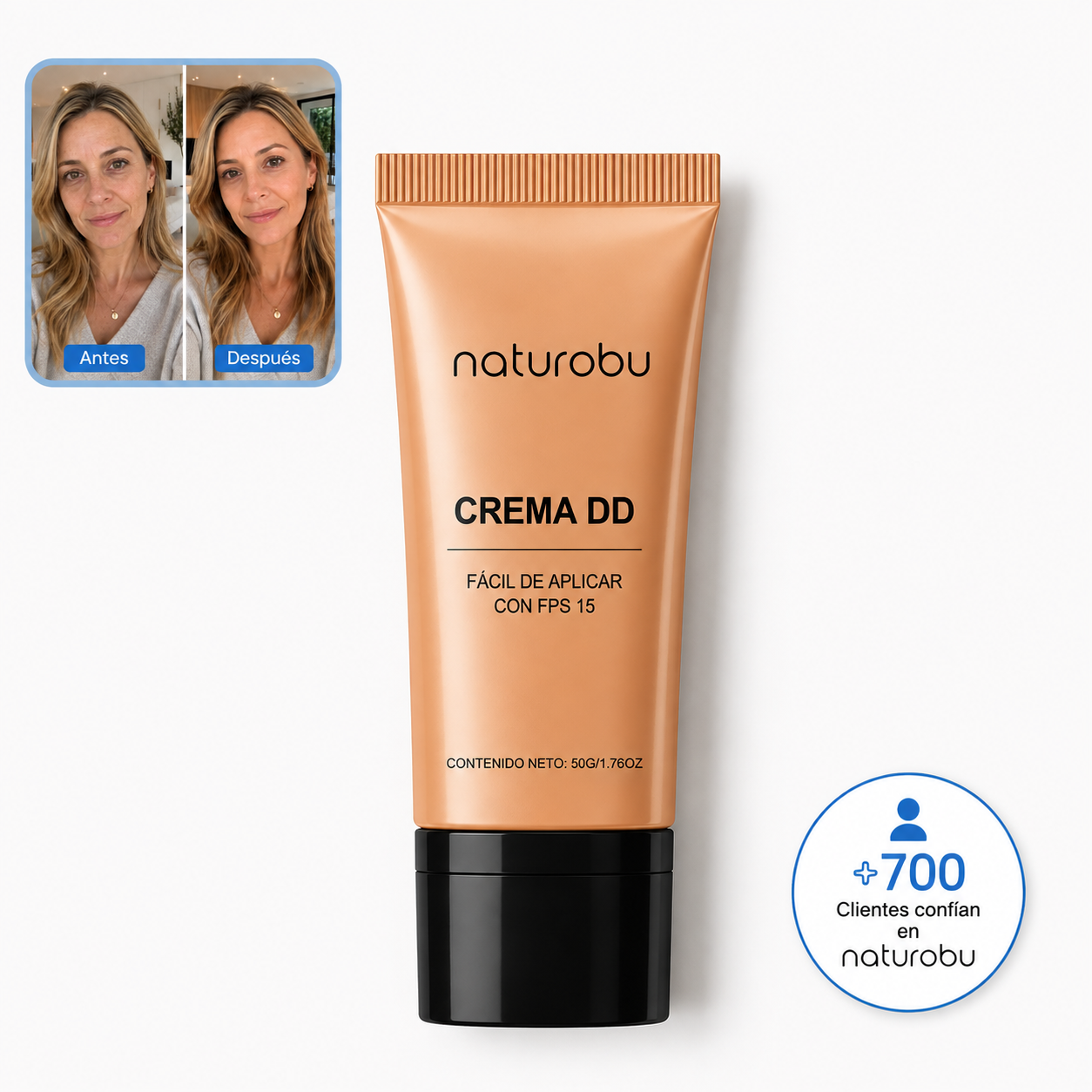 Naturobu® DD Cream 8 en 1 con SPF15